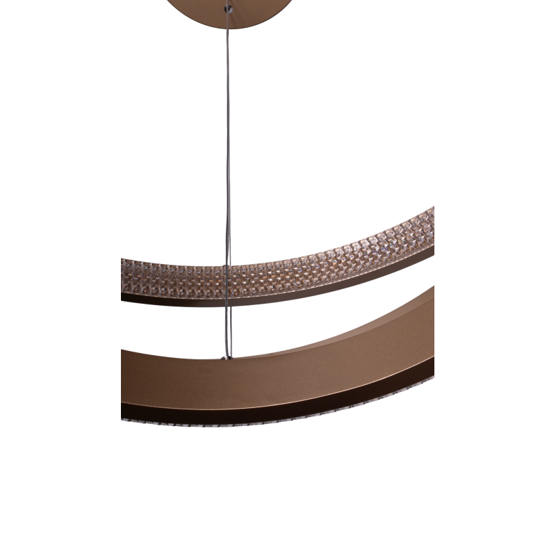 Lustre Pendente LED 72W Three Circles Bronze 3000K