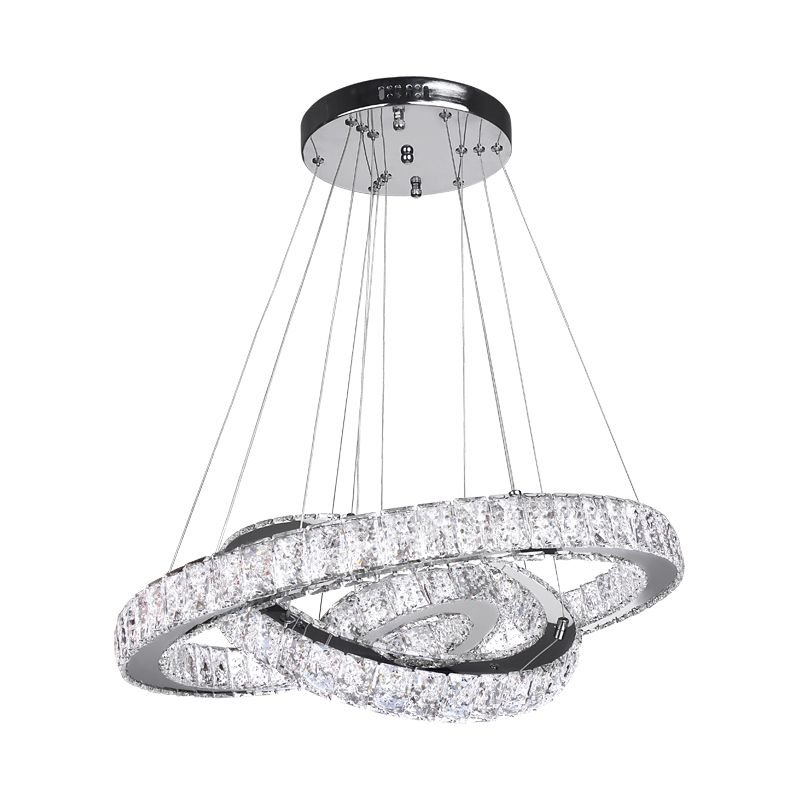Lustre Pendente Rings LED 78W com Controle Remoto