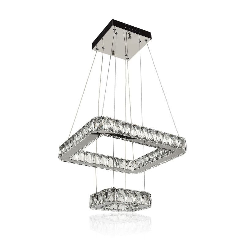 Lustre Pendente Square LED 48W com Controle Remoto