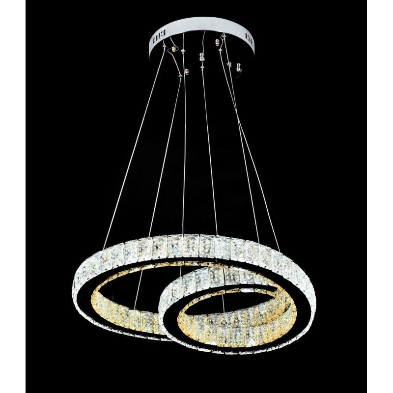 Lustre Pendente Twisted LED 56W com Controle Remoto