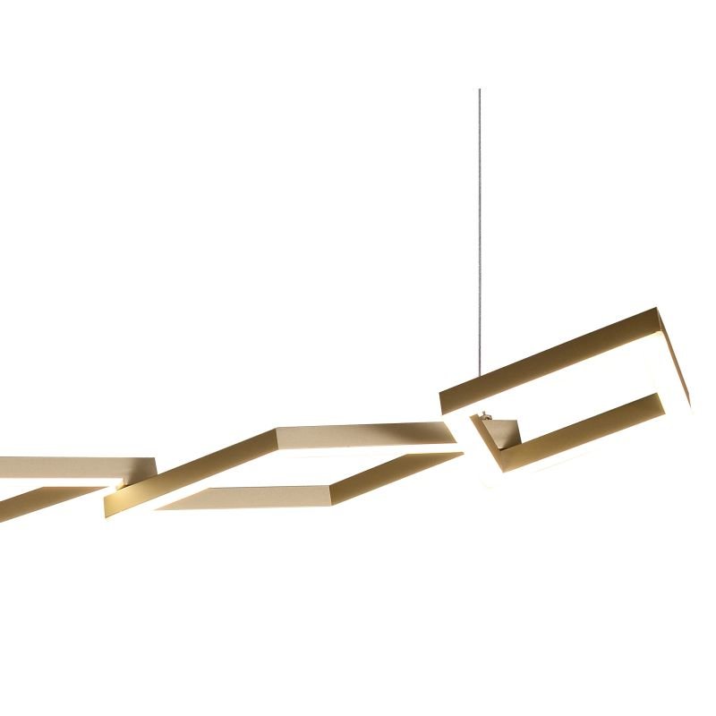 Pendente Slim Quadrados LED 54W com Controle Remoto