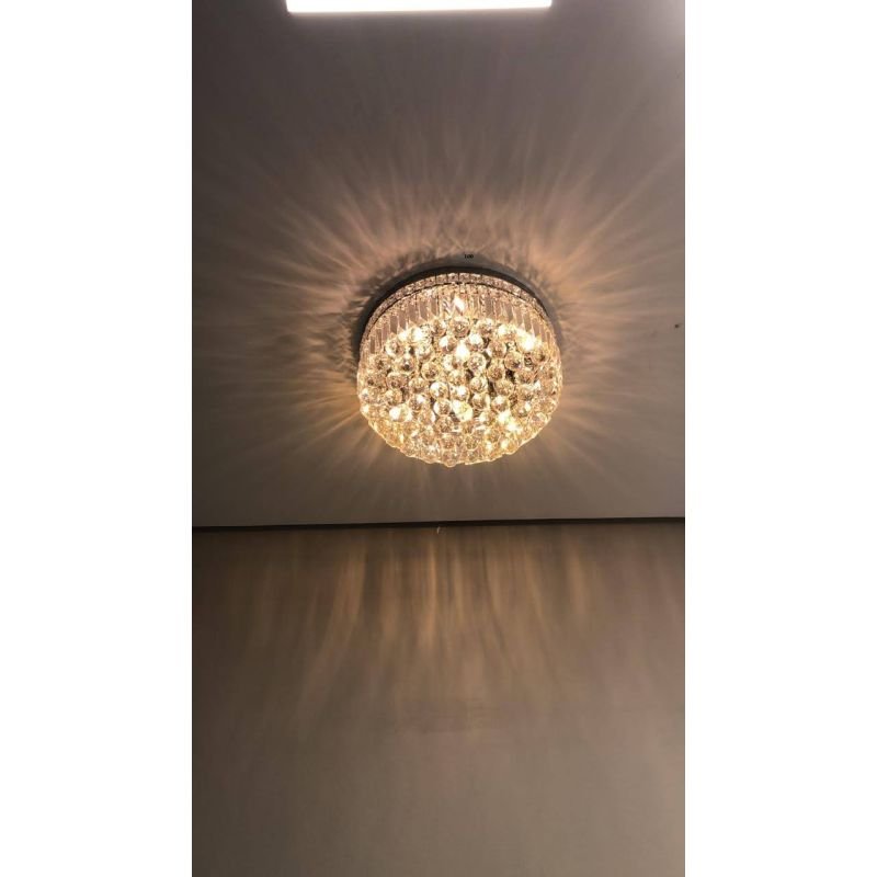 Plafon Cristal K9 Cromado D35xH20cm