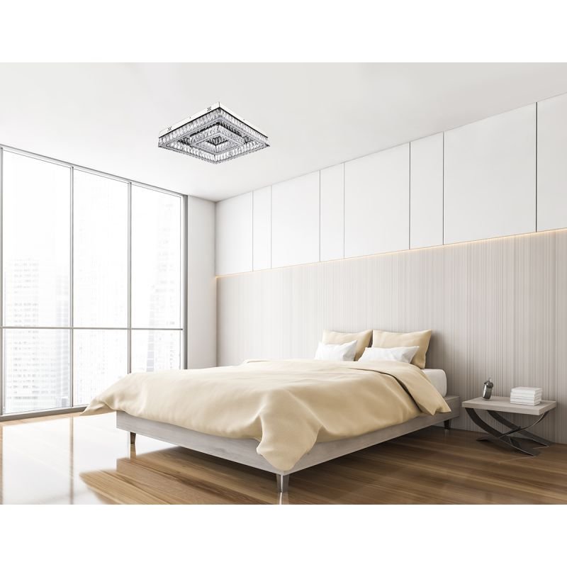 Plafon de Sobrepor LED 100W com Controle Remoto 60x60cm