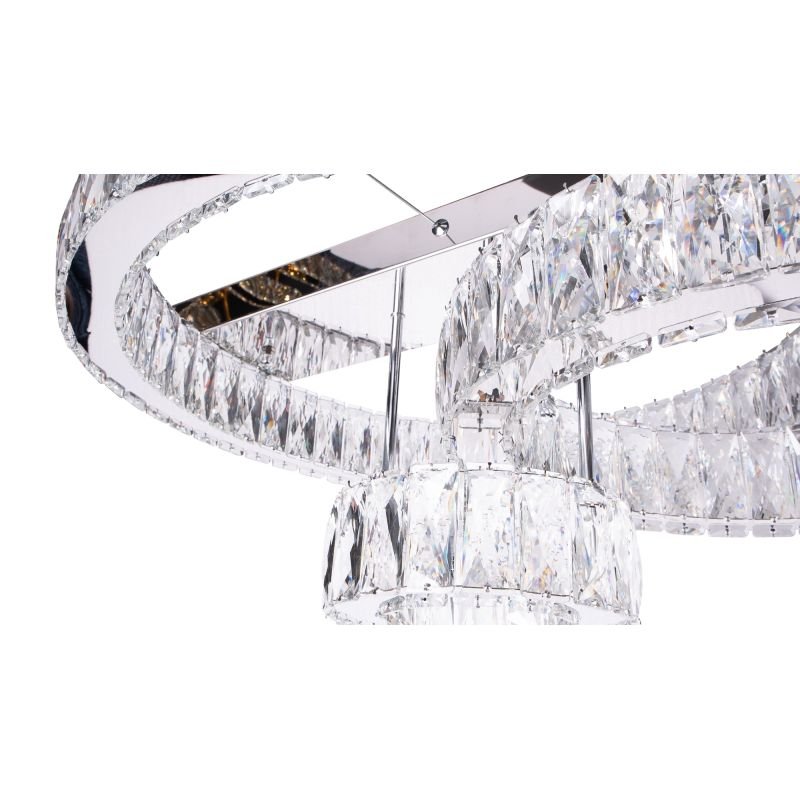 Plafon de Sobrepor Redondo 60cm Cristal LED 45W